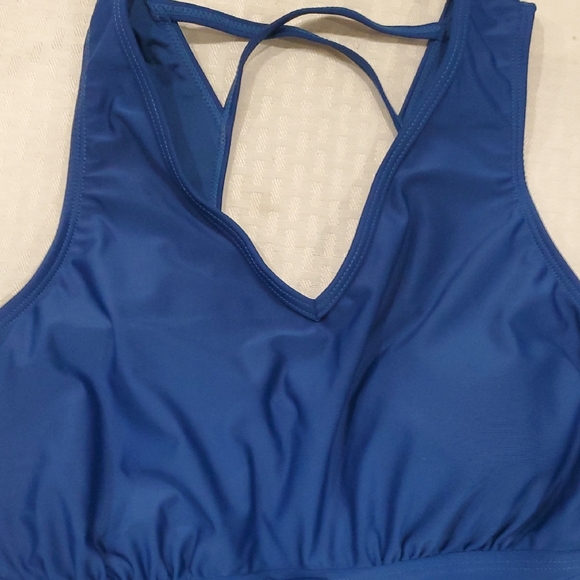 Kate Kasin Tropical Blue Halter Swim Dress Size S - Picture 6 of 13